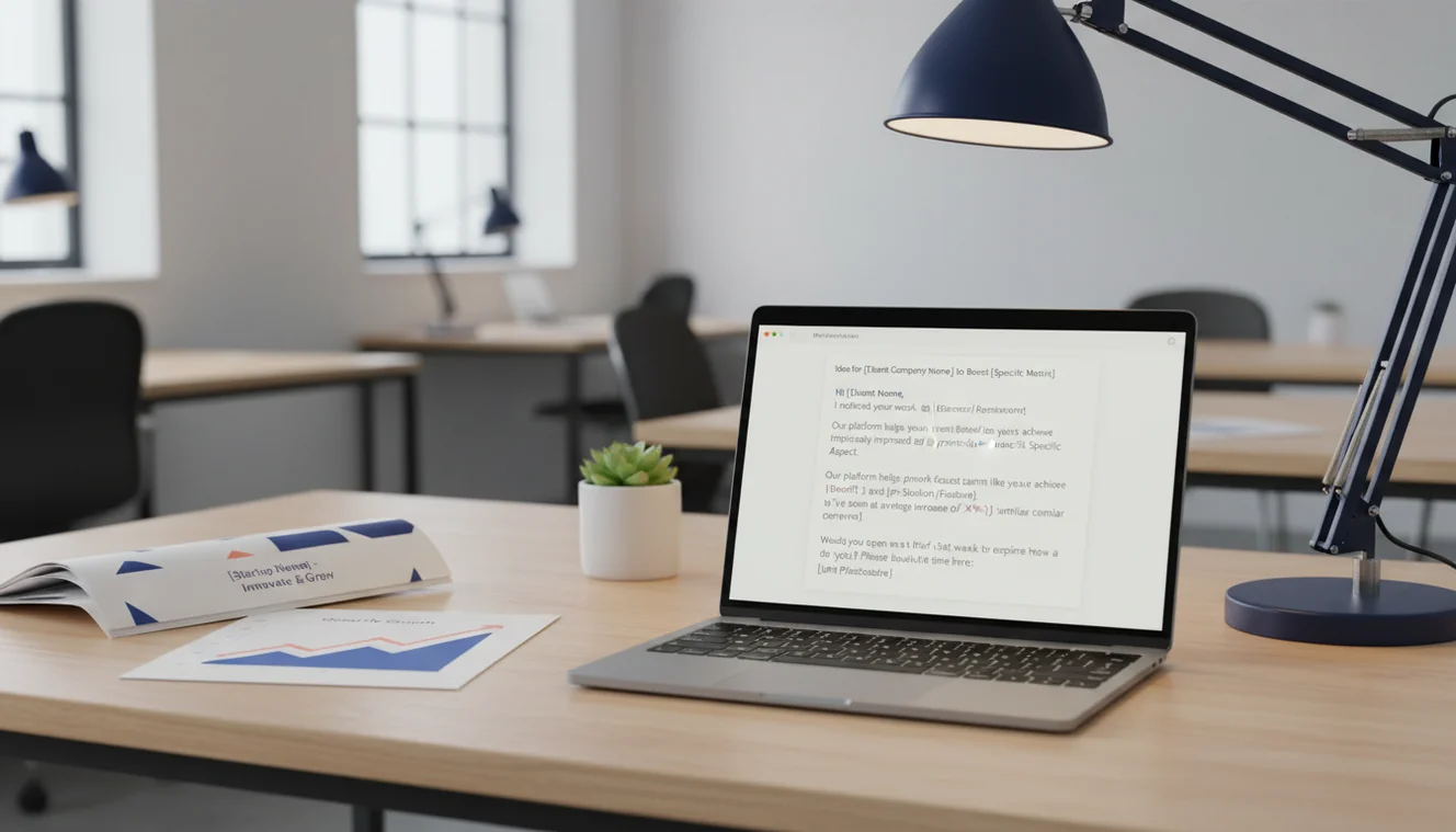 AI cold email generator crafting outreach message