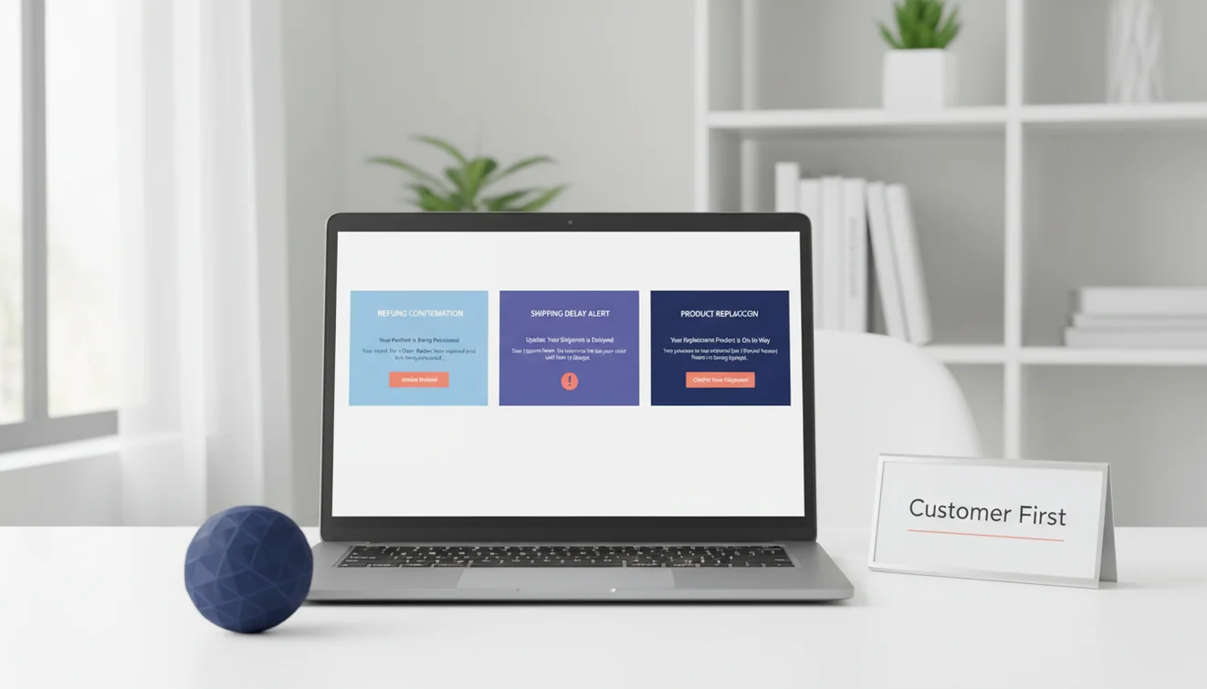 Customer service email templates created with AI