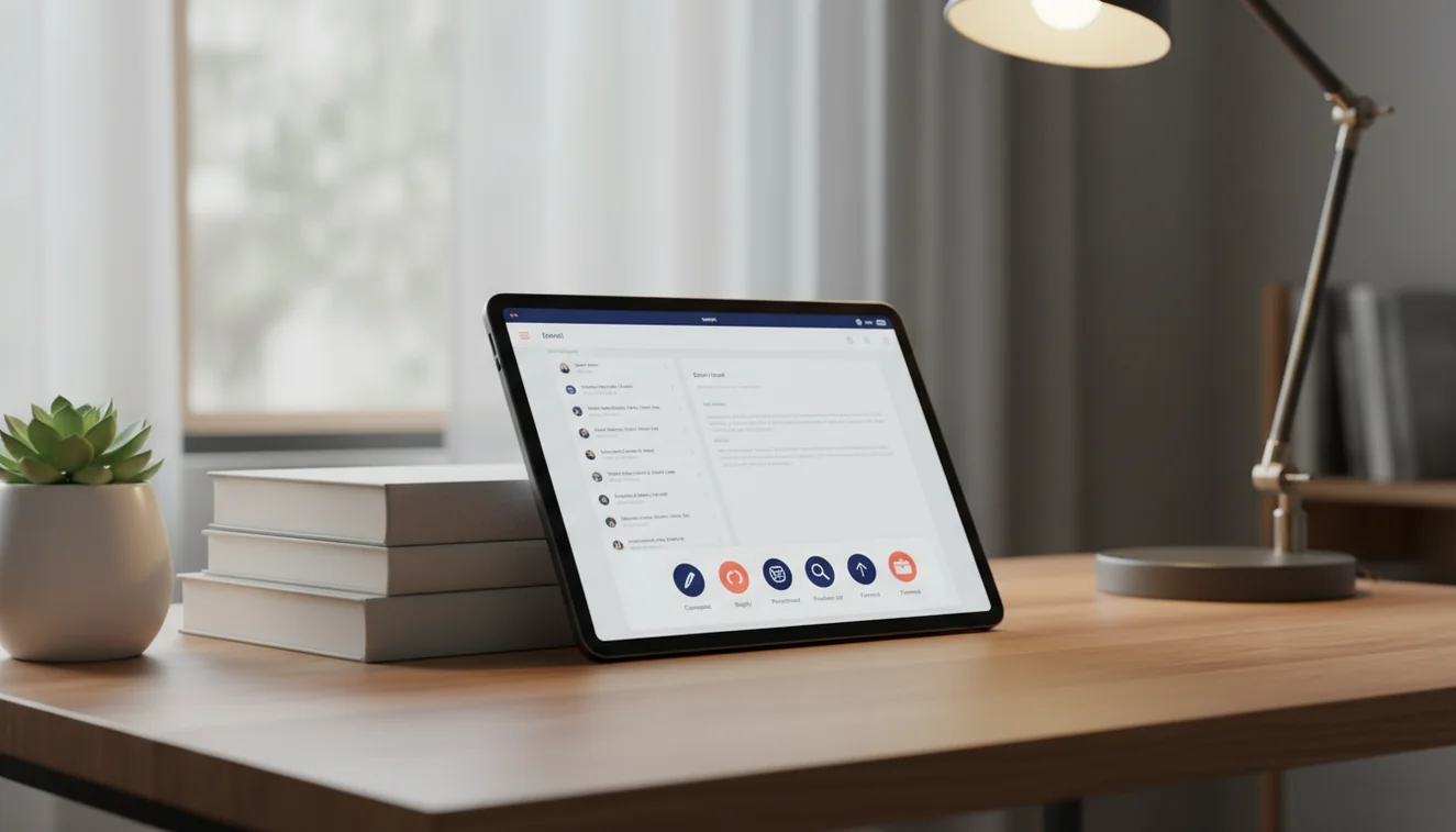 AI email writing assistant app features and interface