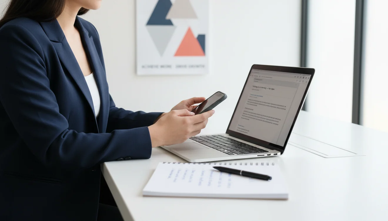 Follow-up email composed using AI writing tool