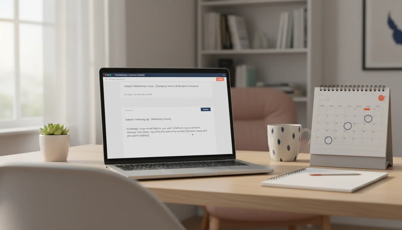 AI follow-up email generator creating polite reminder message